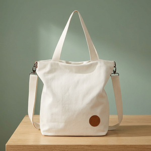Bolsa de Lona de Color Sólido con Cierre de Cremallera, Forro de Poliéster Resistente al Agua, para Uso Diario en Todas las Estaciones, Estilo Bohemio Occidental para Mujer - Product Image 1