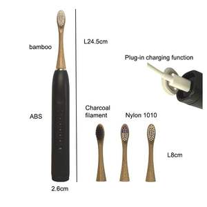 High Quality Eco- Friendly Rechargeable Sonic Bamboo <b>Electric</b> <b>Toothbrush</b> With Bristles- Biodegradable Brush <b>Head</b> - Product Image 3
