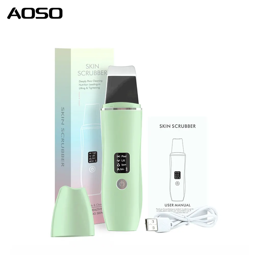 2023 Sonic Skin Spatula Ultrasonic Skin Blackhead Peeling Machine Facial Skin Scrubber