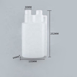 ขวดพลาสติก HDPE แบบสองช่อง ขนาด 500 มล. 1000 มล. พร้อมหัวตวงแบบคู่ - Product Image 4