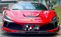 Convient pour Ferrari F8 Modification et mise à niveau du kit de carrosserie en fibre de carbone de type M, lames de spoiler de diffuseur avant et arrière