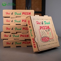 Boîte à pizza en papier imprimée personnalisée de 8, 10, 12 et 16 pouces, avec logo, pour emballage alimentaire à emporter – Vente chaude