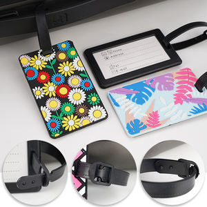 Toptan özel kauçuk silikon çanta için Pvc bagaj etiketi bagaj etiketi özel kişiselleştirilmiş Logo adı seyahat çantası bagajı etiketleri - Product Image 4