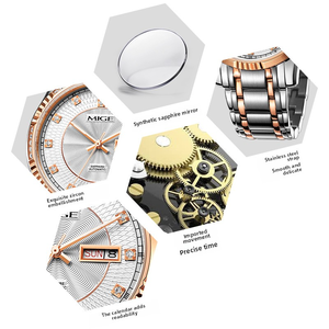 OEM Customized Luxury Gold 8205 Automatic <b>Mechanical</b> <b>Watches</b> for Woman Simple Business Style Stainless steel Couple's <b>Watches</b> - Product Image 2