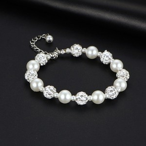 Shiny Full Diamond Pearl Beaded <strong>Bracelet</strong>, Trendy Drill Bead Design, High Texture Elegant Wrist Ornaments for Daily Wear - Product Image 6
