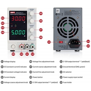 Uni-T Utp3313tfl-Ii 30V 5A แหล่งจ่ายไฟกระแสตรงแบบควบคุมได้ชนิดตั้งโต๊ะ - Product Image 4
