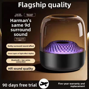 Altavoz Inalámbrico para Computadora de Escritorio con Acabado Brillante, Alto Volumen, RGB, Recargable, Ideal para Regalo - Product Image 3