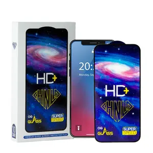 กระจกนิรภัยสำหรับ iPhone 12/12Pro/12pro สูงสุด2023 9H อุปกรณ์ป้องกันหน้าจอแบบใส HD + ป้องกันหน้าจอแบบเต็มกาว