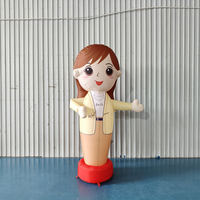 Mascotte gonflable personnalisée, homme agitant les bras, 3m, imperméable, en tissu Oxford, personnage de dessin animé, Air Dancer pour la publicité d'ouverture de magasin