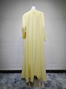 Abaya Estiva 2026 Sharut, <span class=keywords><strong>Abbigliamento</strong></span> Islamico Turco per EID Ramadan, Kimono Musulmano da Donna con Ricamo sul Bordo, Abaya Aperta - Product Image 6