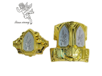 Juego de Esquinas para Ataúd con la Virgen María, Adornos de la Virgen, Accesorios Religiosos Elegantes para Funerales y Entierros, Disponibles en Stock