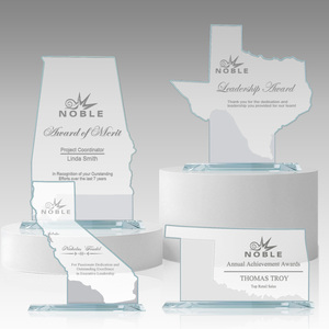 Placa de Premio de Vidrio Transparente Personalizada al por Mayor Noble con Mapa de Estados Unidos en Vidrio - Product Image 6