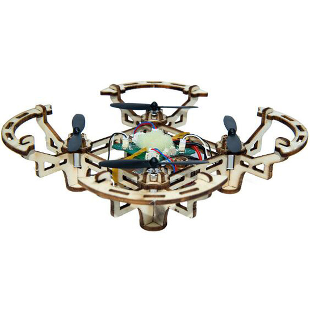 DIY Teaching Kids RC Drone Self Assembly Kit Remote Control Wooden Diy Drone Kit for Students