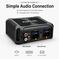Amplificateur DSP audio pour voiture D11 4/6 canaux Classe A/B Processeur audio intégré 60W RMS 12V HiFi Crossovers Égaliseur