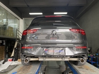Lèvre de pare-chocs arrière de voiture 3K Twill Dry Carbon Fiber Rear Diffuser Spoiler Accessoires de voiture pour Volkswagen Golf 8 GTI 2021-UP