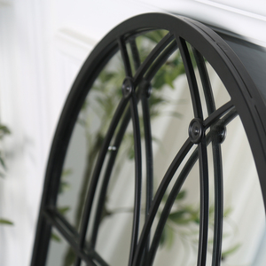 <span class=keywords><strong>Grand</strong></span> <span class=keywords><strong>miroir</strong></span> d'arche de fenêtre <span class=keywords><strong>noir</strong></span>, <span class=keywords><strong>miroir</strong></span> mural de jardin de Patio à cadre métallique Antique pour la décoration de la maison - Product Image 4