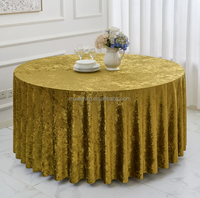 Nappe de table ronde en velours diamanté Muwei, nappe plissée pour mariage, banquet, événement, fête, décoration, taille personnalisée