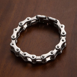 Bracelet chaîne de vélo tendance, style punk rock moto, en acier inoxydable, bijoux pour hommes - Product Image 3