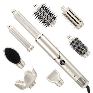 Outils de coiffure professionnels, <span class=keywords><strong>brosse</strong></span> à air chaud 8 en 1, fer à boucler automatique, <span class=keywords><strong>lisseur</strong></span>, multi-styler, sèche-cheveux - Product Image 6