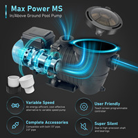 Pompe de piscine intelligente à trois vitesses Jade J07505MS 1,15 kW 220 V 50 Hz certifiée ETL CE ultra silencieuse avec écran tactile 1,5 pouce pour piscine et spa