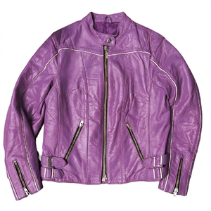 New Casual Vintage <b>Genuine</b> Leather Jacket for Men Winter Outfit Design Windproof Mandarin Collar Zipper Closure Unisex Motor - Product Image 1