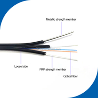 FEIBOER 1KM/rollo 3/6 Core FTTH Cable de caída SM Insensible a la curvatura Cable interior/exterior 1/2/4 Core PVC y LSZH Funda resistente a los rayos UV