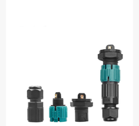 Connecteur d'éclairage LED M15 2-4P à verrouillage par poussée, ensemble mâle et femelle