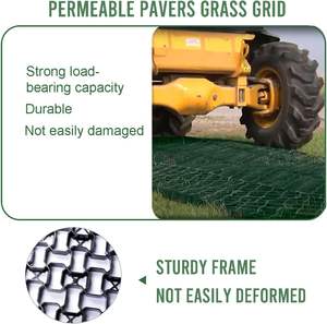 Durchlässige Pflasters teine Kies-, Gras-und Kies auffahrt system, ineinandergreifende Fertiger Kies gitter Schwarzer HDPE-Schuppen boden zum Parken, Garten - Product Image 4