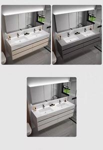 Nouveau meuble <span class=keywords><strong>de</strong></span> vanité <span class=keywords><strong>de</strong></span> salle <span class=keywords><strong>de</strong></span> bains <span class=keywords><strong>de</strong></span> luxe personnalisé meuble <span class=keywords><strong>de</strong></span> vanité à double évier à panneau <span class=keywords><strong>de</strong></span> roche unité <span class=keywords><strong>de</strong></span> salle <span class=keywords><strong>de</strong></span> bains lavabo d'évier - Product Image 2
