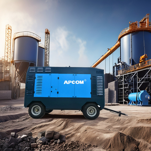 เครื่องอัดอากาศแบบสกรูดีเซล APCOM 185-1000 CFM 16-22 บาร์ สำหรับงานขุดเจาะเหมือง - Product Image 4