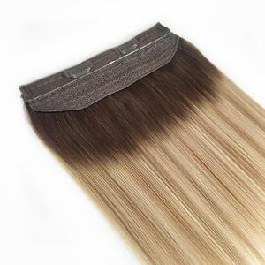 Extensions de <span class=keywords><strong>cheveux</strong></span> naturels Remy, <span class=keywords><strong>cheveux</strong></span> humains à Double dessin, avec <span class=keywords><strong>fil</strong></span> de poisson élastique, une pièce - Product Image 5