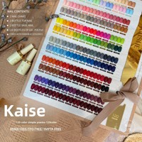 Lot de 120 couleurs de gel à ongles solides multicolores KAISE, sans TPO ni HEMA, vernis gel UV, ODM/OEM pour salon de manucure