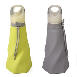 Wholesale <b>500ml</b> Portable Foldable Leak Proof Silicone Sports <b>Water</b> <b>Bottle</b> Outdoor Environmentally Friendly Travel Cup - Product Image 3