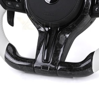 Volant en cuir blanc M Sport avec carbone forgé et LED pour BMW F06 F10 F20 F21 F30 F36 M2 F87 M3 F80 M4 F82 F85 E70 E88 E90 E92