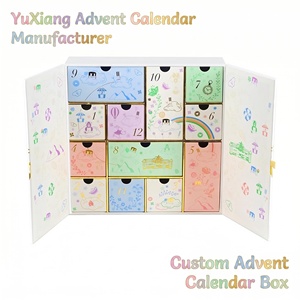 <span class=keywords><strong>Calendario</strong></span> de Adviento de Cartón Rígido Personalizado para Cosméticos, 12 Cajones, Ecológico, Reutilizable, Caja de Embalaje Navideña con Relieve - Product Image 6