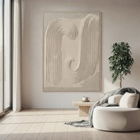 Art mural abstrait moderne en acrylique fait main avec motifs en relief, encadré dans un cadre en plastique, grande toile, peinture Wabi Sabi