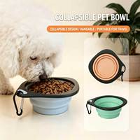 Tazón Plegable Antiderrames para Mascotas Quanying, Plato de Viaje Portátil de Silicona para Perros y Gatos, para Exteriores