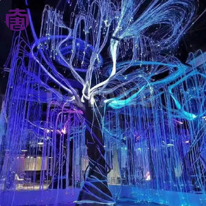 Lámpara Decorativa con Motivo de Árbol de Fibra Óptica, Impermeable IP65, para Eventos en Parques y Paisajes Festivos - Product Image 3