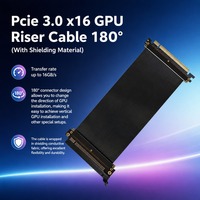 Kabel Pemasangan GPU Vertikal PCIe 3.0 X16 dengan Bandwidth 16GB/s, Kain Konduktif Pelindung 180 Derajat, Pita Fleksibel untuk Desktop 1U 2U