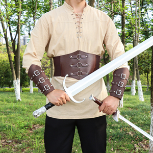 Ensemble <span class=keywords><strong>de</strong></span> ceinture large en PU style médiéval et <span class=keywords><strong>de</strong></span> protège-bras, manchette <span class=keywords><strong>de</strong></span> taille viking et <span class=keywords><strong>de</strong></span> la Renaissance pour LARP, Halloween, pirate, <span class=keywords><strong>chevalier</strong></span>, cosplay - Product Image 6