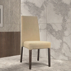 Chaise de salle à manger moderne rembourrée avec dossier solide et pieds coniques pour hôtel, banquet, appartement, villa - Product Image 3