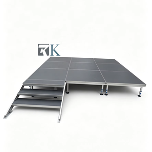 Escenario Móvil Ajustable para Exteriores, de Rápida Instalación, Diseño de Estructura de Aluminio, para Bodas, Eventos, Conciertos y Espectáculos Portátiles - Product Image 1