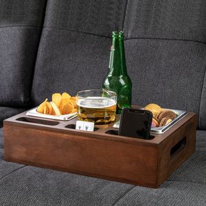 Переносная бамбуковая переноска для пива и закусок с телефоном и дистанционным управлением, органайзер для бамбуковых напитков, прямоугольный бамбуковый диван, коробка для закусок - Product Image 4