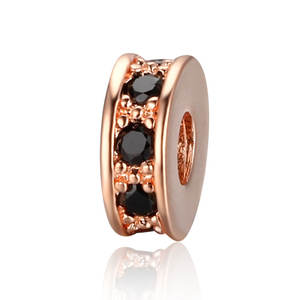 Dijes Espaciadores Cilíndricos de Metal con Circonita Cúbica para Hacer Joyas, Estilo Hermoso y Holgado, Modelo 562 de la Marca JC 2025 - Product Image 4