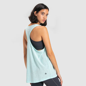 High Elasticity Thick <b>Fleece</b> Fabric Moisture Wicking Plaid <b>Pattern</b> Custom Logo Quick-Dry <b>Women's</b> Yoga Tank Top - Product Image 4