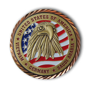 Monedas de Desafío y Recuerdos de Metal con Resina Epoxi y Esmalte Duro 3D, con Logotipo Personalizado Impreso y Relieve - Product Image 1