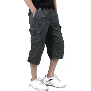 Shorts da carga dos homens por atacado multi-bolso personalizado mens shorts cotton baggy shorts para homens gordos