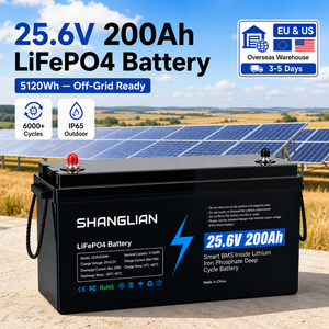 Batterie LiFePO4 25,6V 200Ah avec BMS intégré CAN RS485 RS232, 6000 cycles, IP65, garantie 3 ans, entrepôt Pologne, cellules de qualité A - Product Image 1