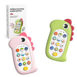 Housse de téléphone en silicone <span class=keywords><strong>dinosaure</strong></span> éducatif précoce jouet électrique musical de confort de sommeil de bébé en plastique de qualité PANDAS - Product Image 1