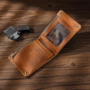 Andong En cuir RFID Court Porte-Monnaie Pour Hommes grazy cheval en cuir Pochette Sac de pièce de Monnaie Porte-Cartes Multifonction - Product Image 6